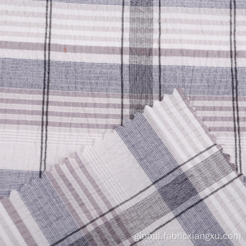 Plaid Twill yarn dyed check jersey fabric for men shirt Manufactory